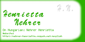 henrietta nehrer business card